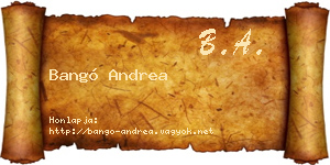 Bangó Andrea névjegykártya
